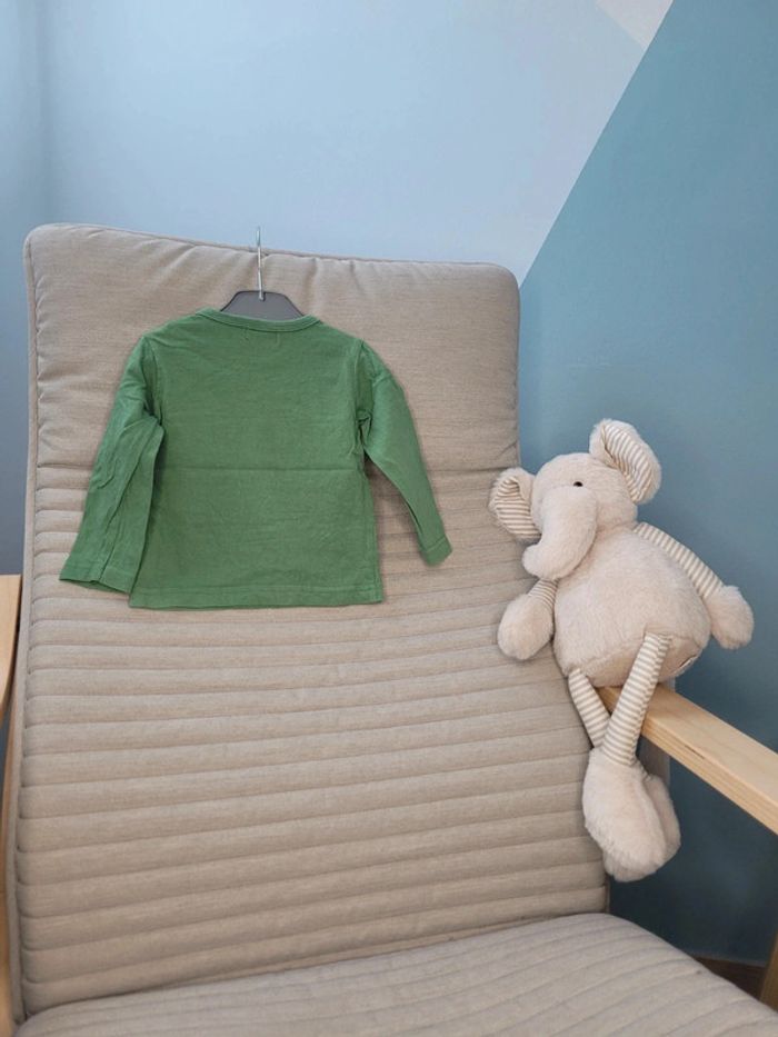 Tee shirt manches longues vert - photo numéro 3