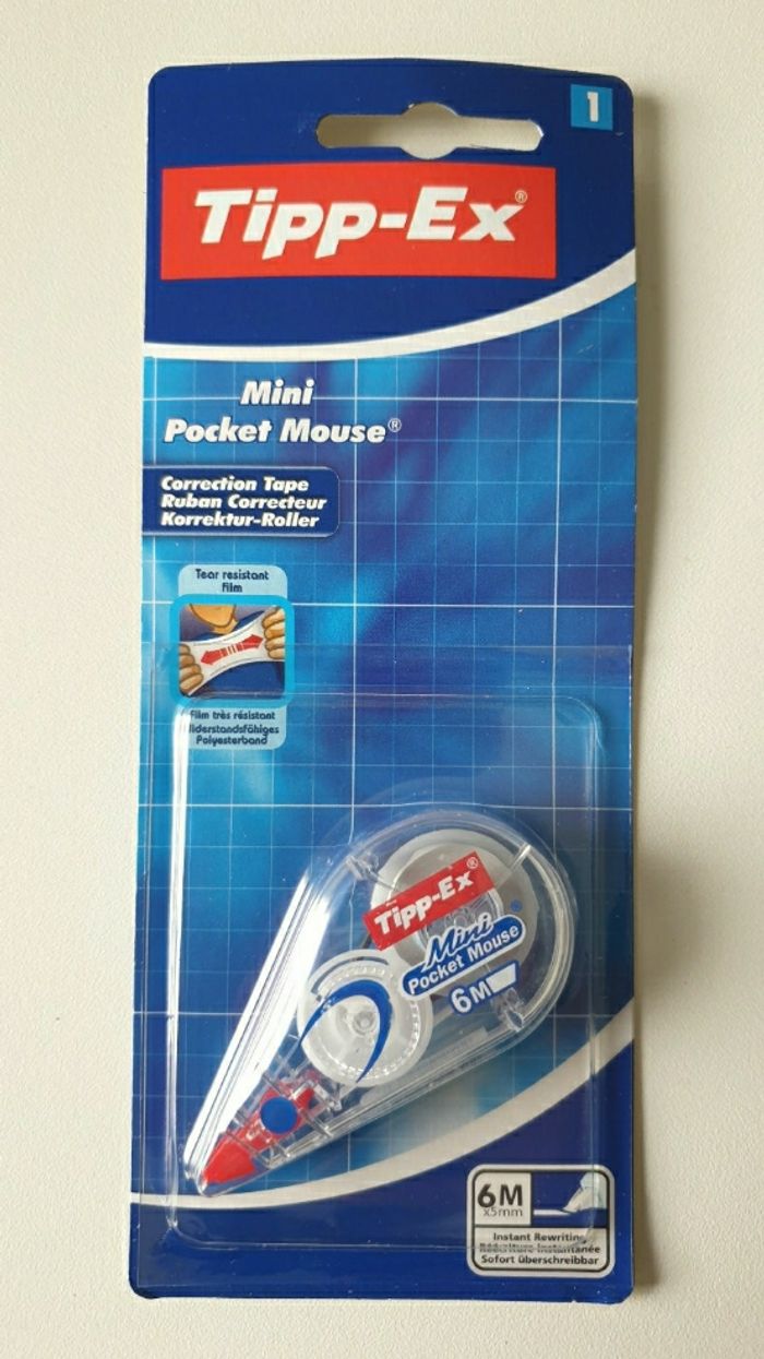 Neuf fournitures scolaires rouleau de tipp-ex blanco correcteur