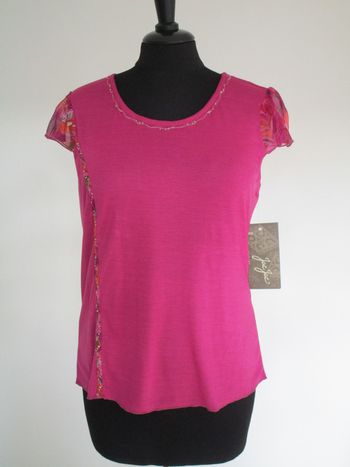 T-shirt fuchsia Jac Jac 40 NEUF