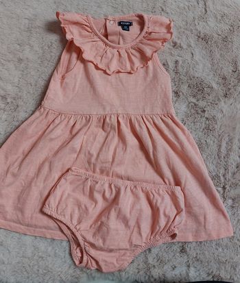 Robe corail et bloomer 18 mois
