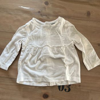 T shirt manche longue blanc Kiabi 3 mois