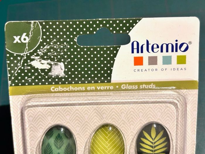 Ensemble 6 cabochons en verre vert Artemio - photo numéro 4