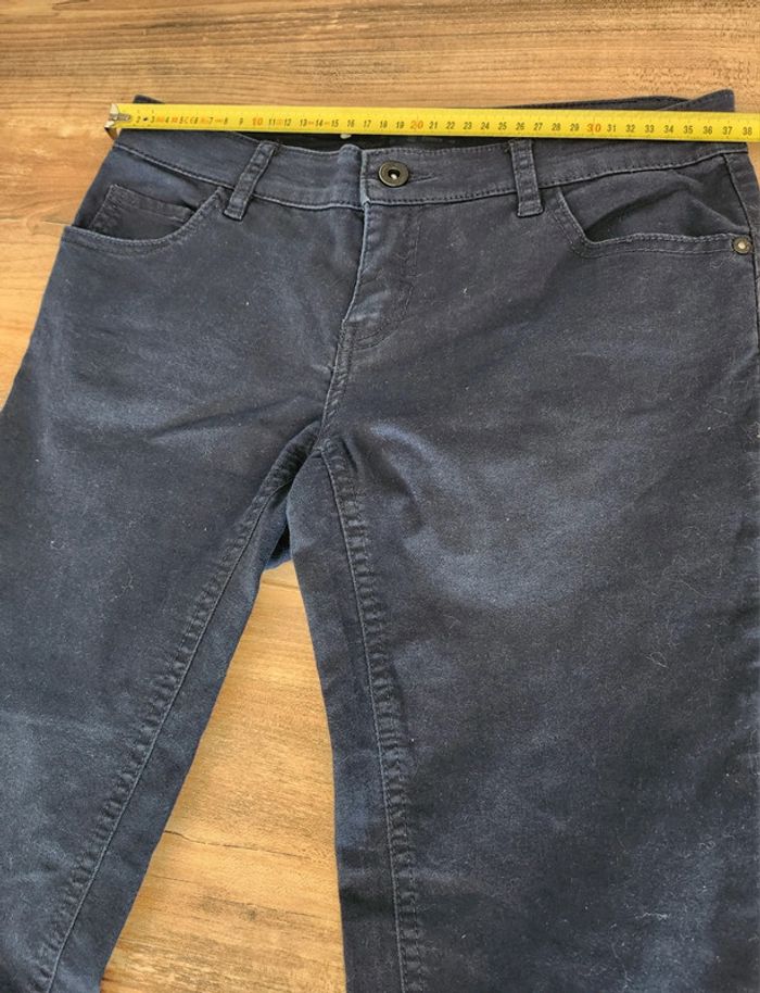 joli pantalon slim skinny bleu marine taille 39 Only blue denim en excellent état - photo numéro 6