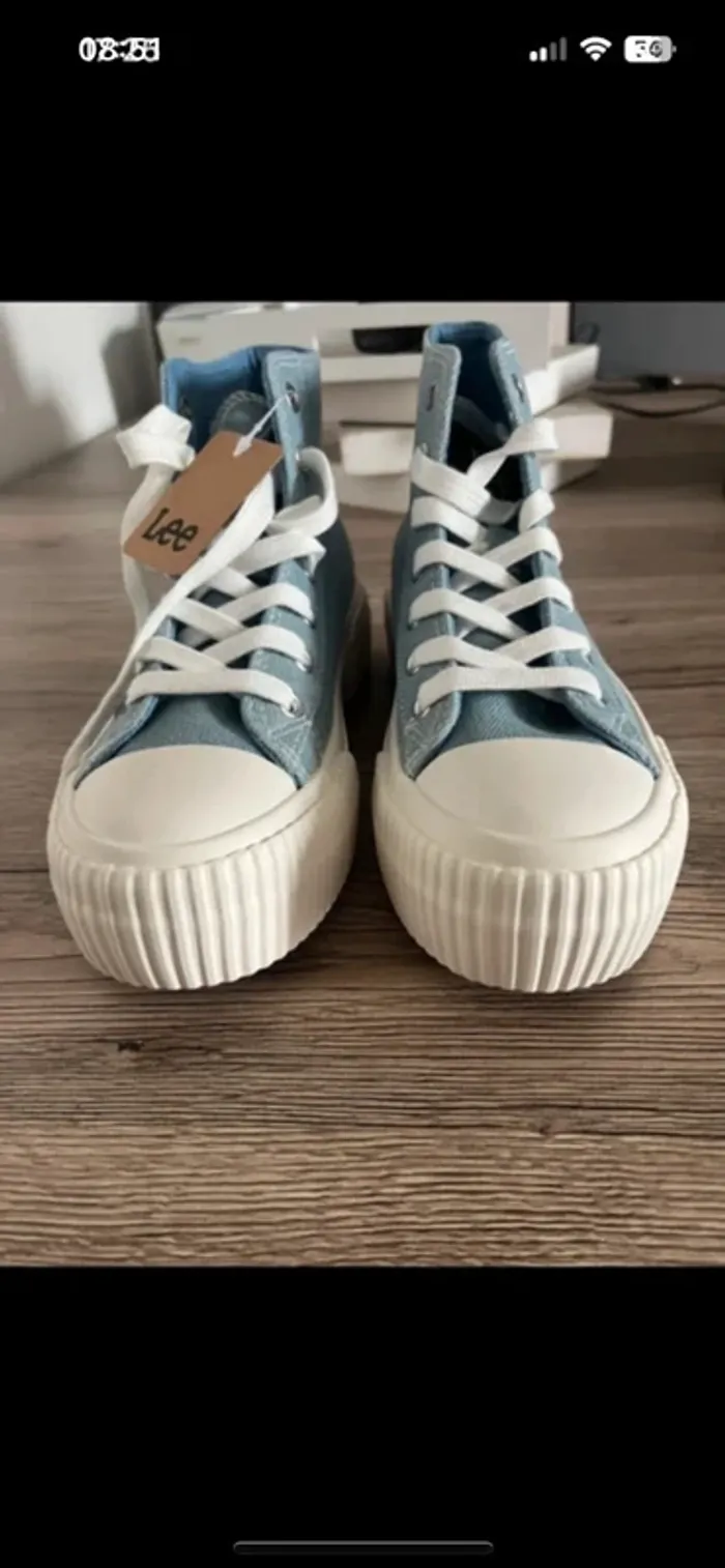 Baskets montantes Lee 37 - bleu jean clair neuves - photo numéro 2