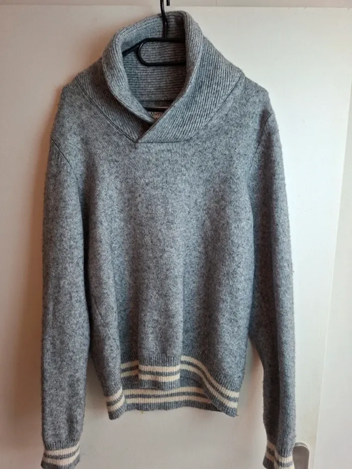 Pull Abercrombie & Fitch gris col châle XL - photo numéro 7