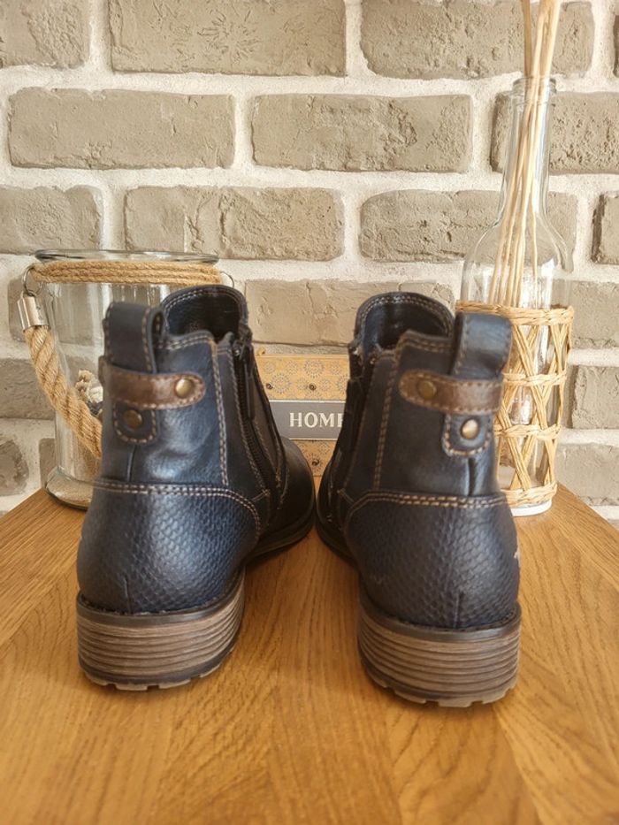 Bottines Chealsea Mustang bleu marine - Excellent état - photo numéro 9