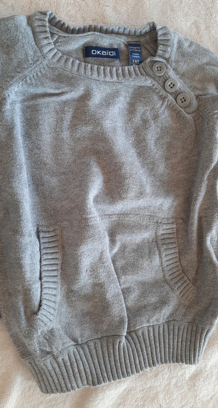 Pull gris - photo numéro 3