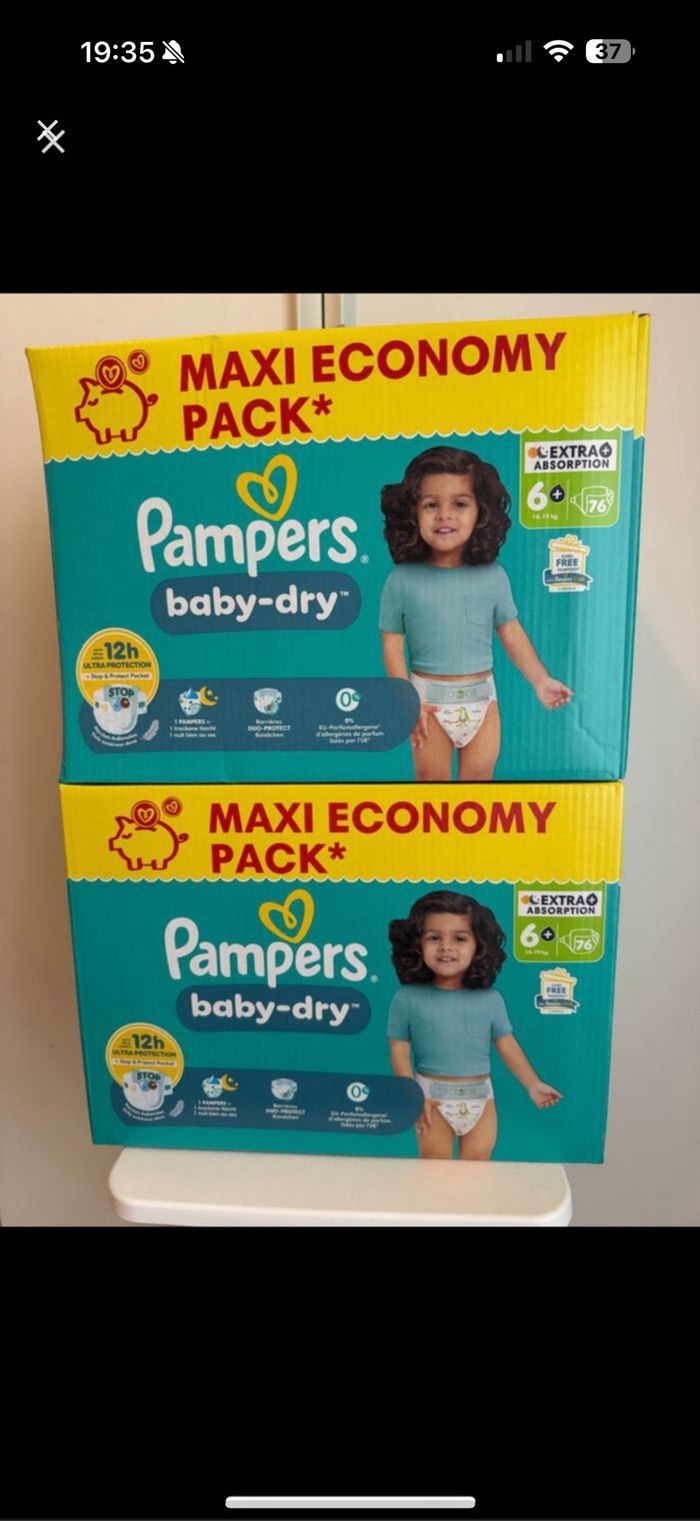Pampers baby dry taille 6+(14-19) kg