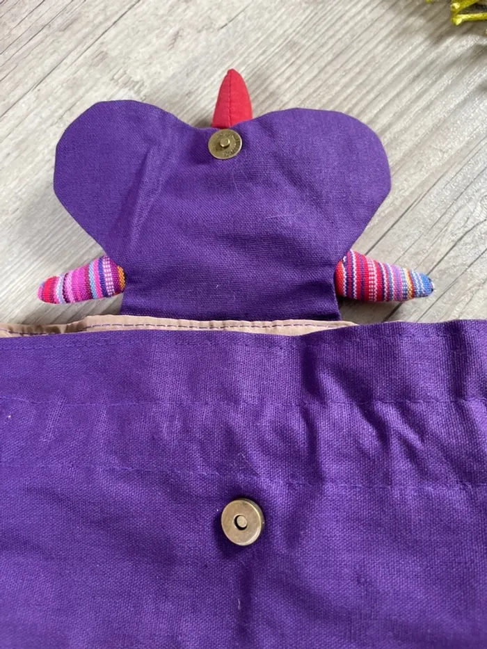 Sac hibou chouette violet - photo numéro 3