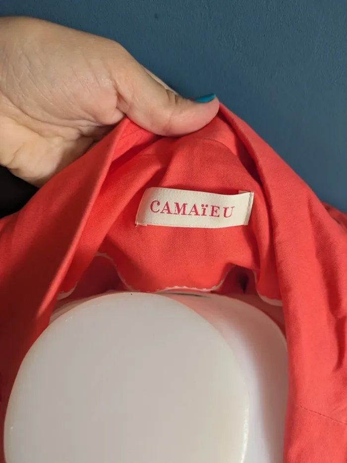 Veste blaser Camaïeu corail 46 - photo numéro 5