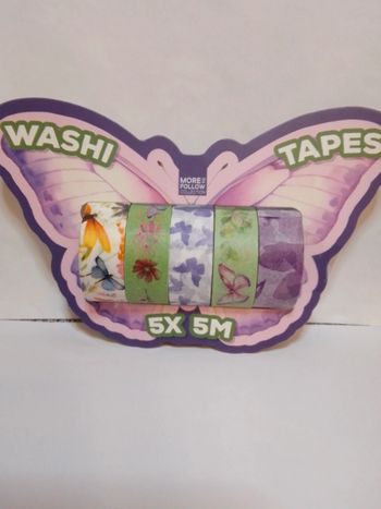 Washi tapes ruban adhésif 5x5m "Papillon"