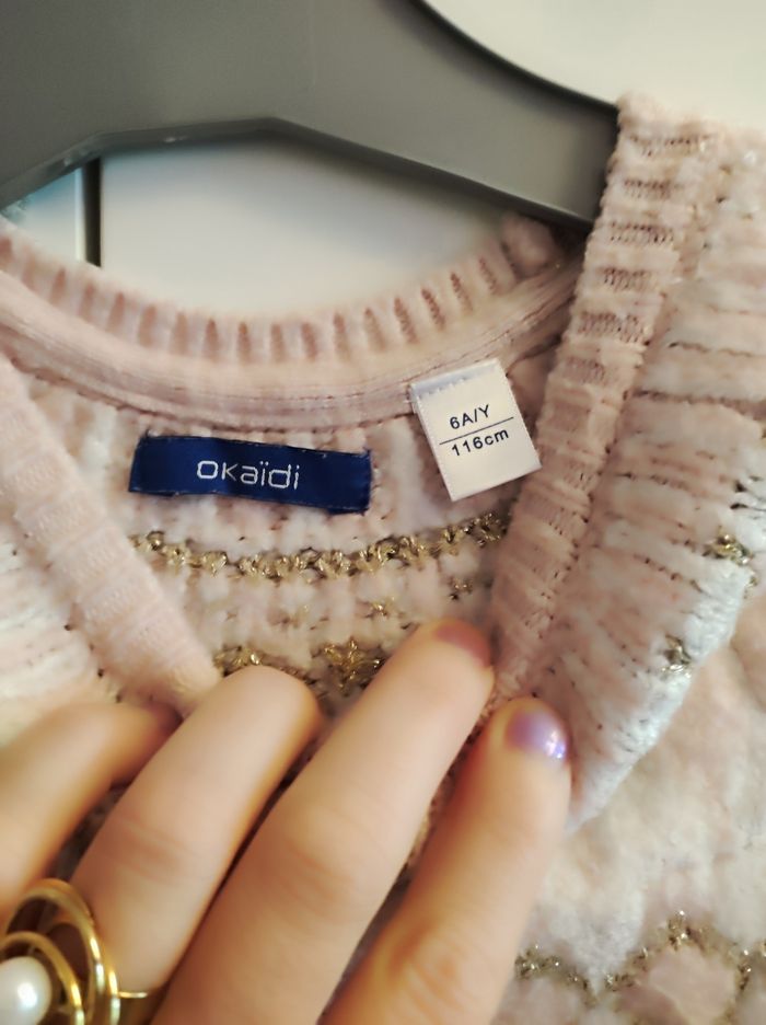 Pull  rose Okaïdi 6 ans - photo numéro 3