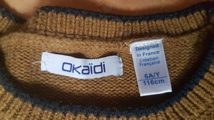 Pull garçon 6 ans marron Okaïdi - photo numéro 2