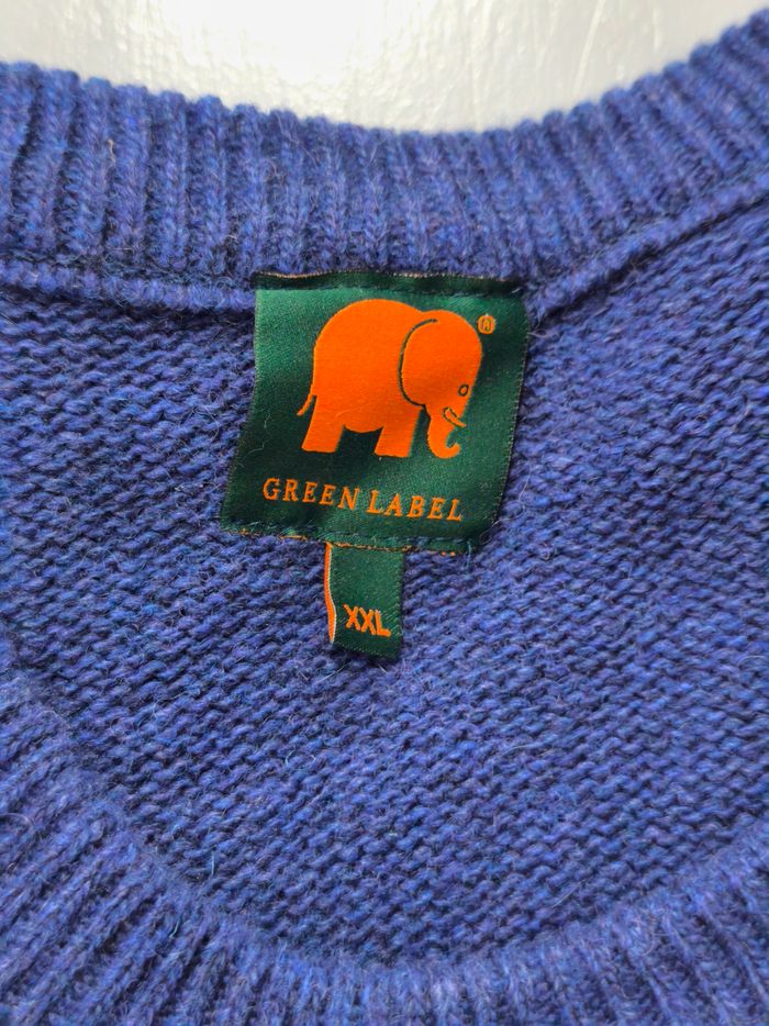 Rare pull bleu "Trendsplant" Green Label - photo numéro 2