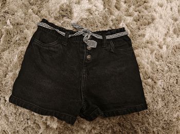 Short en jean noir