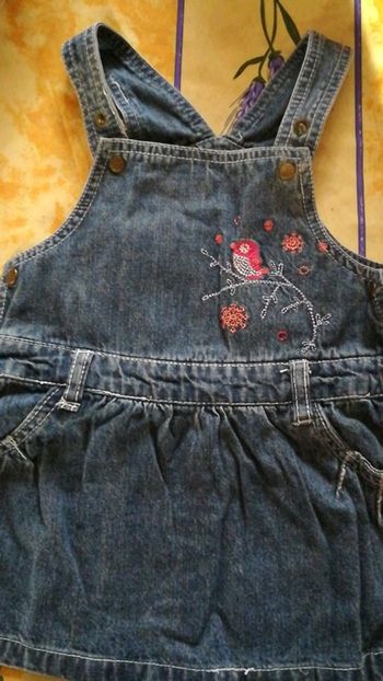 Robe salopette jean 6 mois