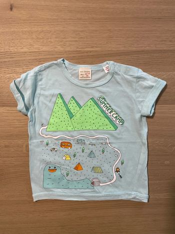 T-shirt manches courtes bleu Zara 12/18 mois
