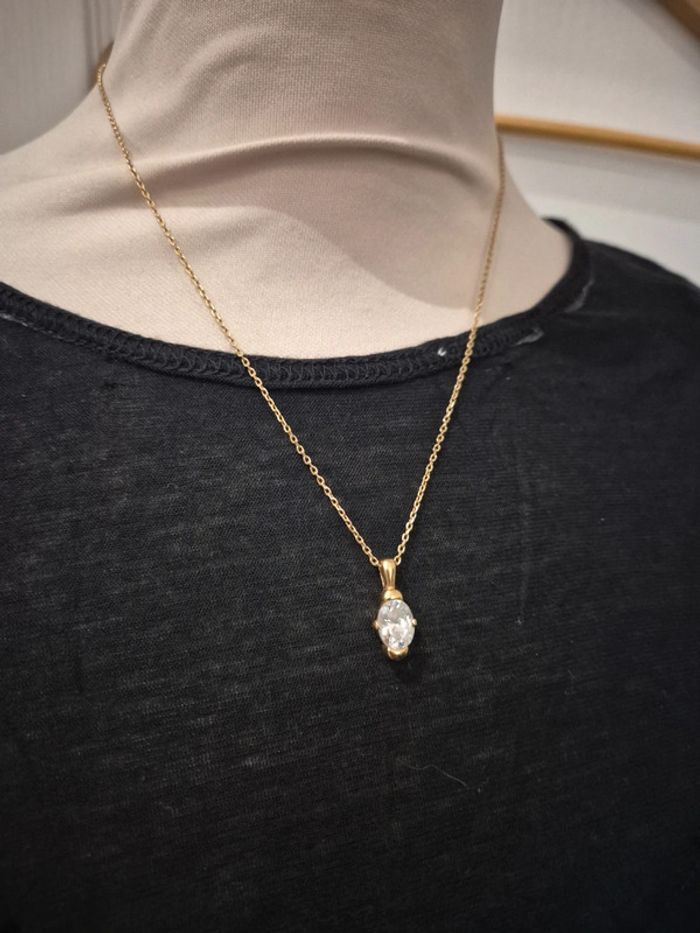 Chaîne + pendentif #plaqueor - photo numéro 3