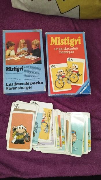 Vintage Mistigri Un Jeu de Cartes Classique Jeux de Poche Ravensburger 1983