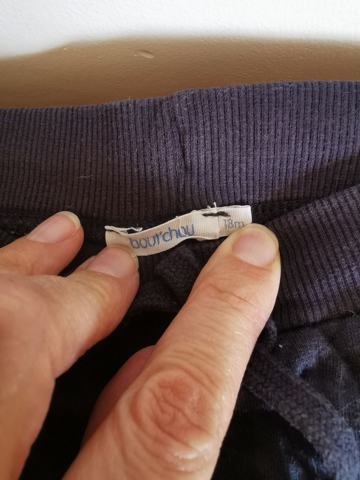 Pantalon en coton epais bleu marine bébé 18 mois boutchou - photo numéro 2