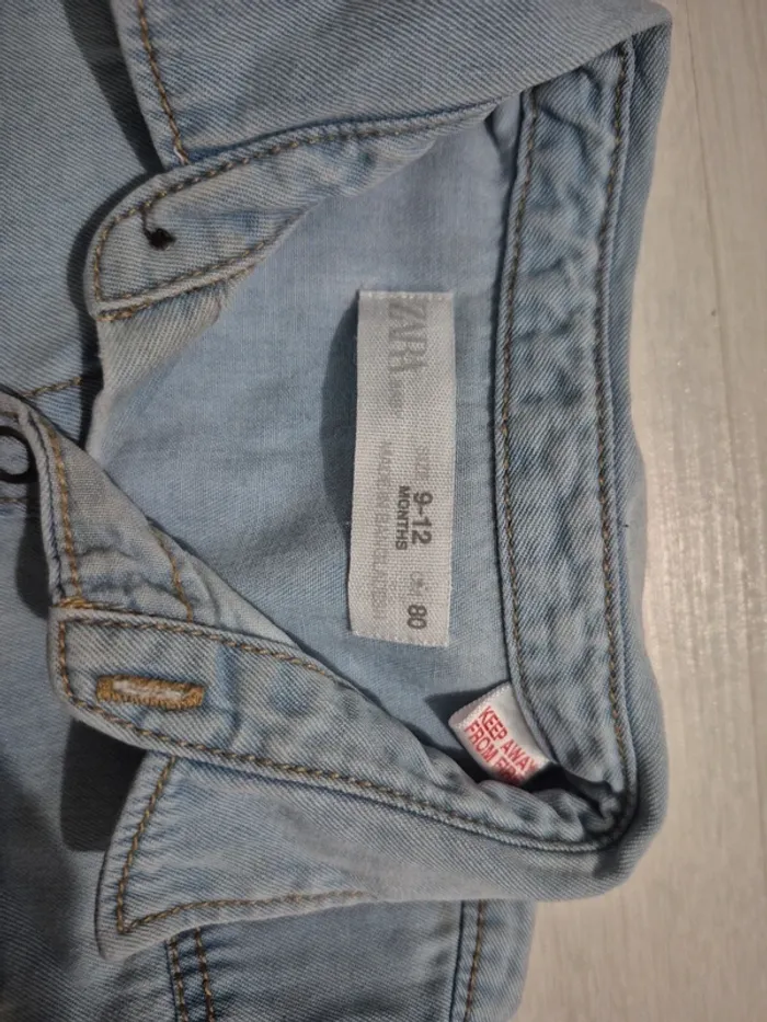 Chemise en jean bleu clair - photo numéro 4