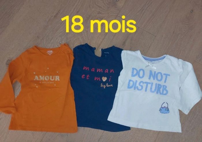 Lot 3 t-shirts manches longues