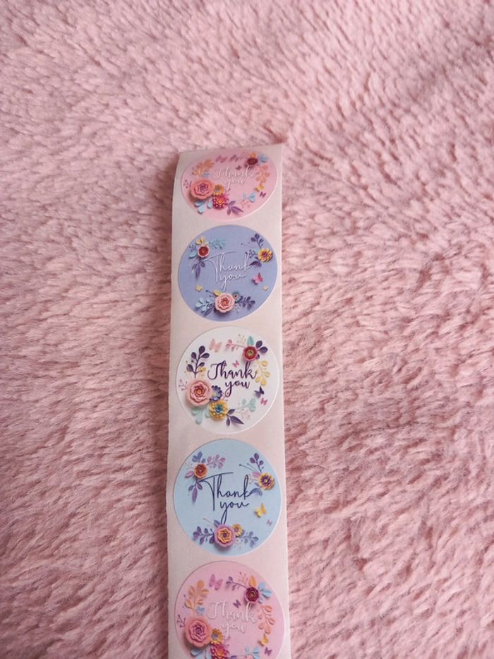 24 autocollants thank you - photo numéro 2
