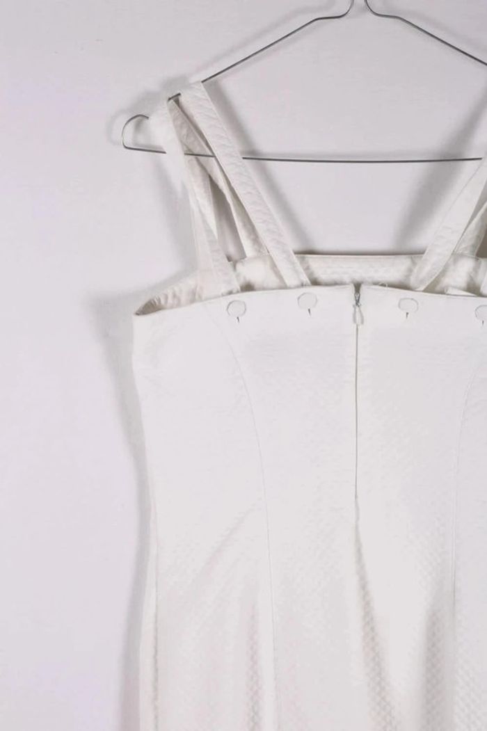 Jolie petite robe vintage 80-90's Rodier en coton gaufré - Taille 34 à 36 (#240249) - photo numéro 4