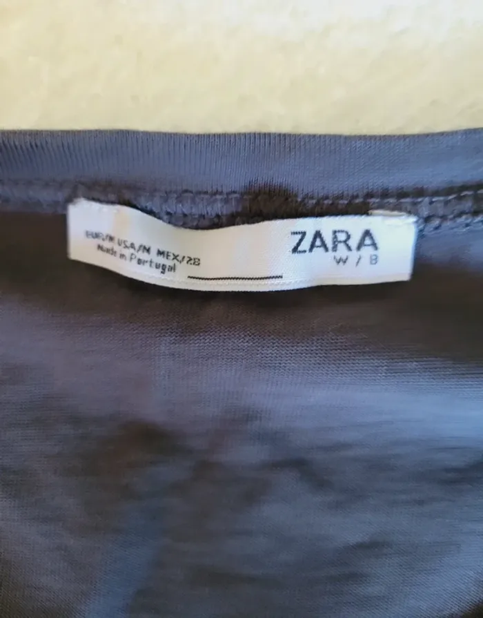 T-shirt Zara gris strass brillant - photo numéro 6