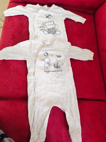 Lot 2 pyjamas coton 1 mois
