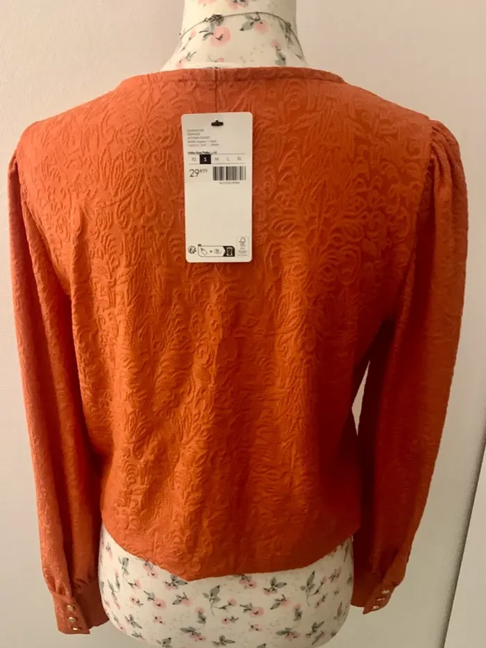 Blouse Cache Cache - Orange “Autumn Sunset” - photo numéro 3