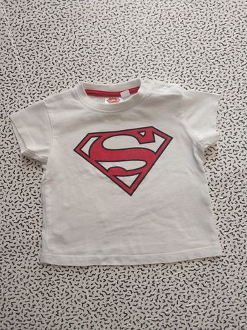 T-shirt bébé Superman – Blanc – 12 mois