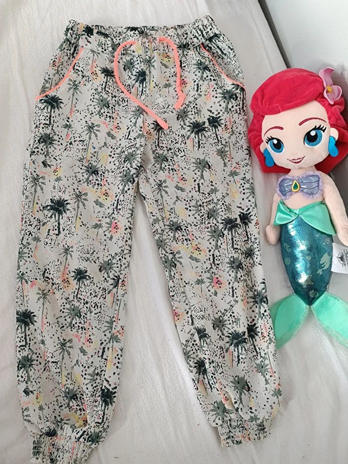 Pantalon léger fluide palmier