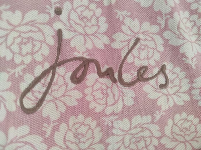Polo joules rose et blanc 9/10 ans - photo numéro 3