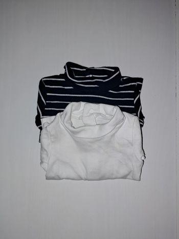Lot de 2 pulls à col roulé bébé garçon 3 mois
