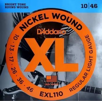 Jeu de Cordes Guitare Électrique D'Addario XL EXL110 - Nickel Wound, 10-46