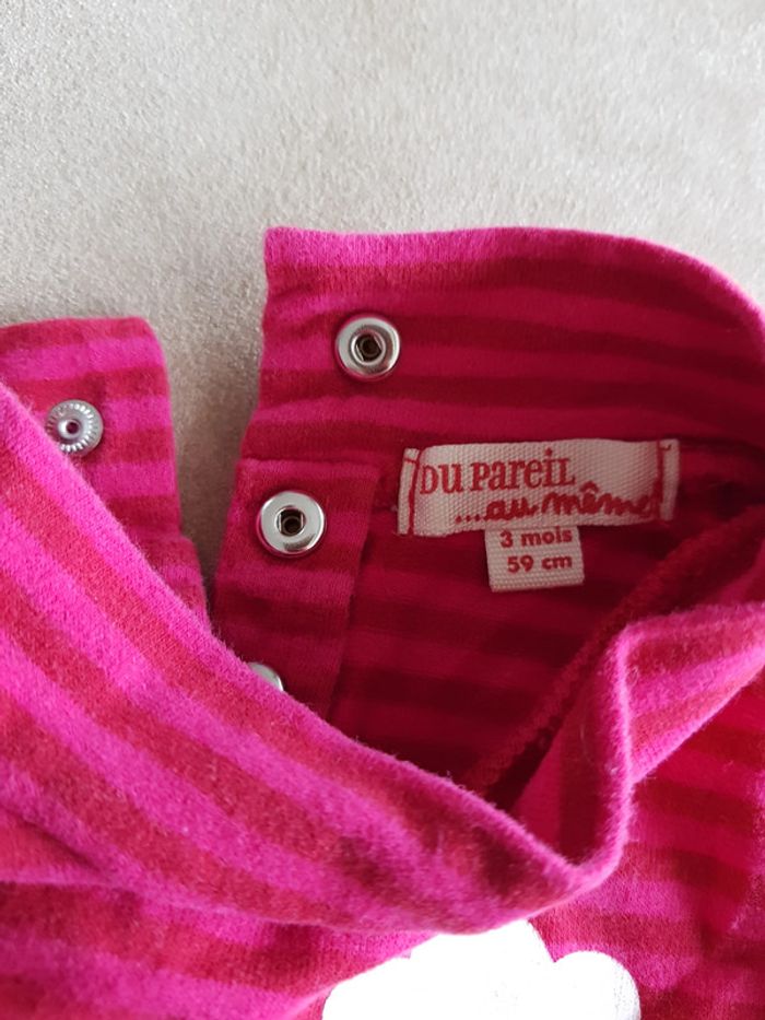 t-shirt m. longues chaud 3 mois dpam tbe - photo numéro 3