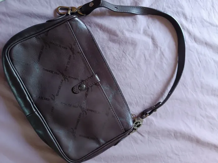 Neuf petit sac à main épaule Longchamp cuir marron - photo numéro 6
