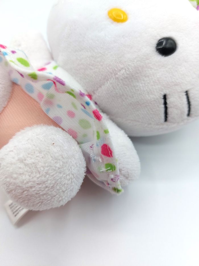Petite peluche Hello Kitty blanc rose TY 2014 robe pois 15 cm - photo numéro 3