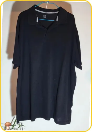 Polo noir Oxylane - 3XL - Très bon état