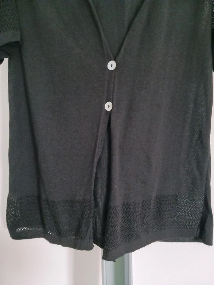 Gilet noir manche courte - photo numéro 2