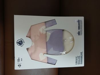 lot de trois bodies fille manches longues petit bateau 18 mois 