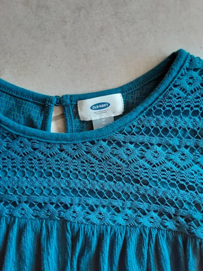 Robe petrole structuré mi-saison T. 8 ans - photo numéro 3