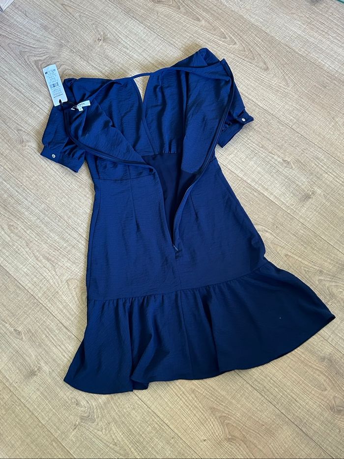Robe bleue marine neuve à manches courtes Morgan taille 34 (valeur 60€) - photo numéro 8