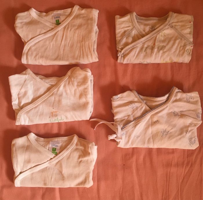 Bodys croisés manches longues 3 mois