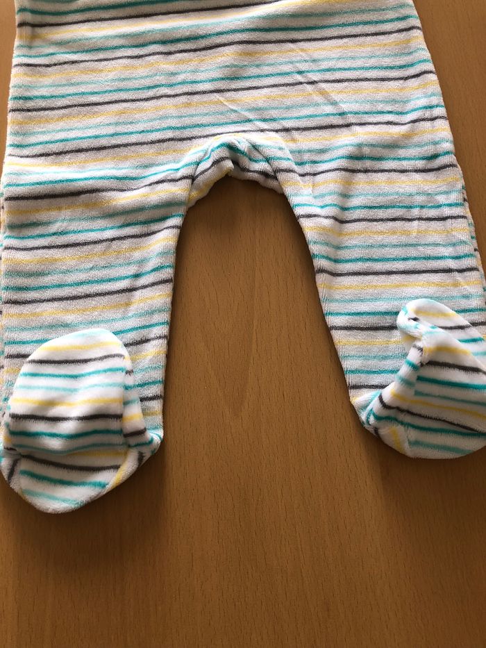 pyjamas en velours garcon tex baby 9 mois 71 cm - photo numéro 2