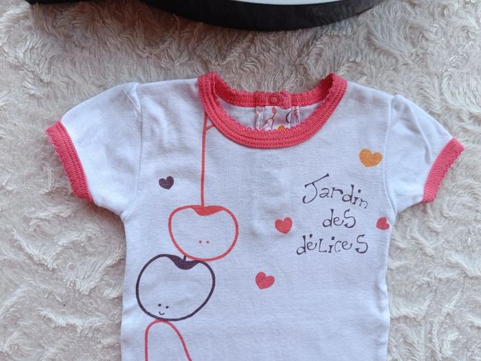 Barboteuse combinaison combi short Fille 3 mois Jardin des sens Fruits Kitchoun - photo numéro 3