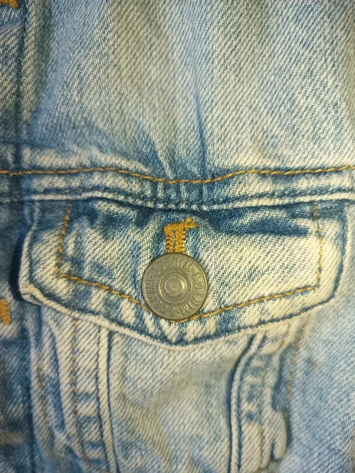 Veste jean manches tissu garçon 5 6 ans Denim& denim - photo numéro 3
