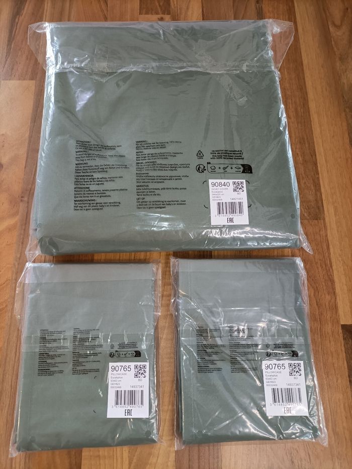 Ensemble neuf housse de couette Percale de coton bio 240*220 cm + 2 taies d'oreillers 63*63 cm La redoute - photo numéro 4