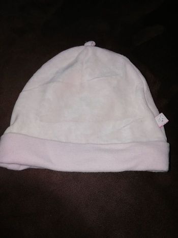 Bonnet rose pale absorba 6mois.